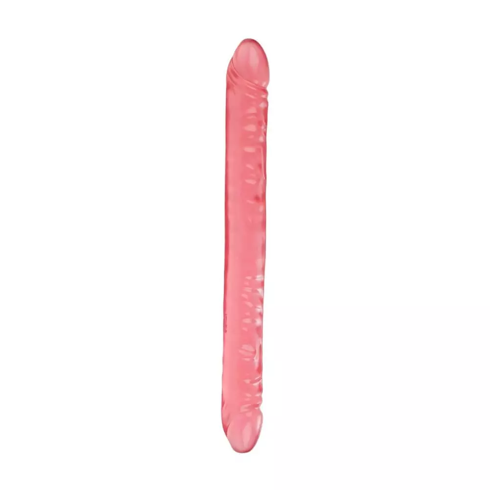 CalExotics Translucence 17.5 inch Veined Double Dong In Pink